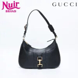 Gucci Leather Jackie Shoulder Bag Black